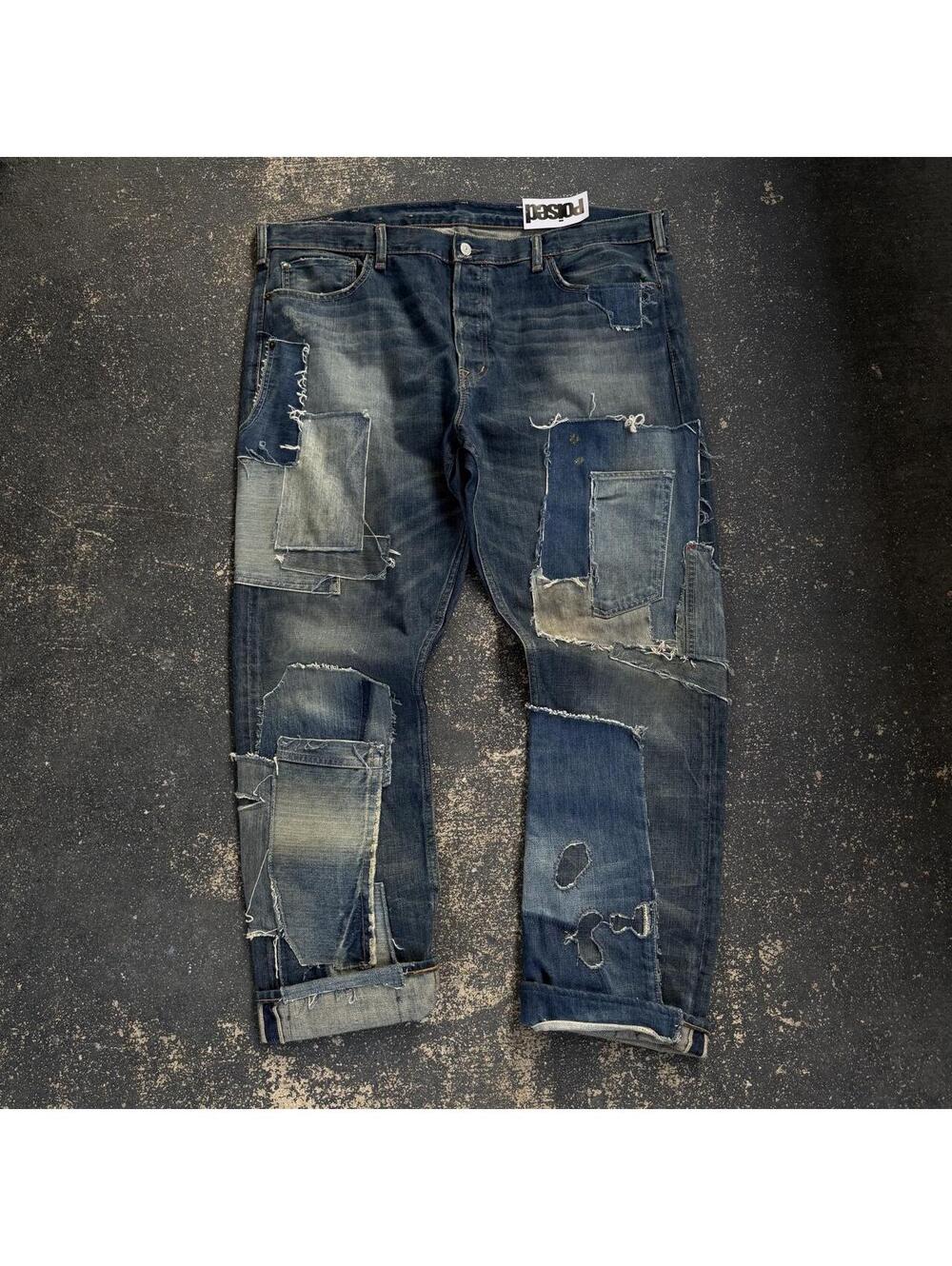 Vintage Y2K Ralph Lauren Denim Supply Patch Work Jeans